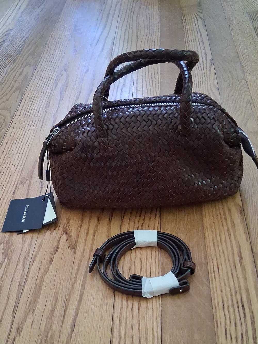 Massimo Dutti Woven Satchel Bag